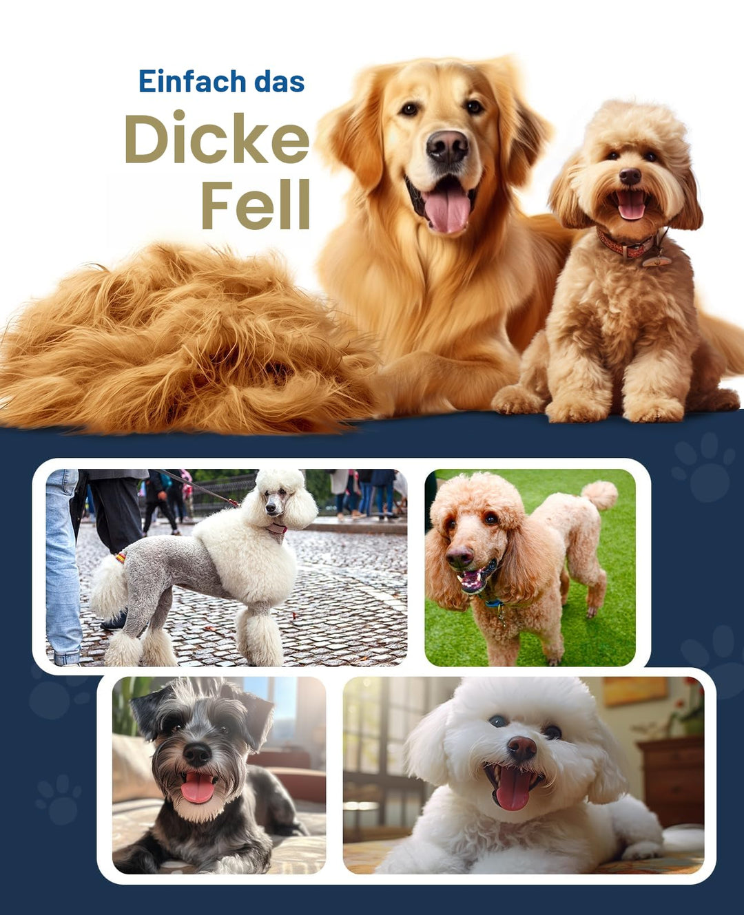 Hundeschermaschine für dickes Fell kabellos IPX7 240 Min Laufzeit - Bild 7