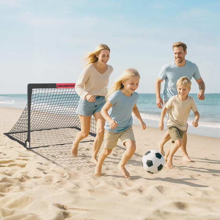 Fussballtor Set Pop-Up 2er faltbar 1,2x0,9m mit Ball Hütchen Pumpe - Bild 7