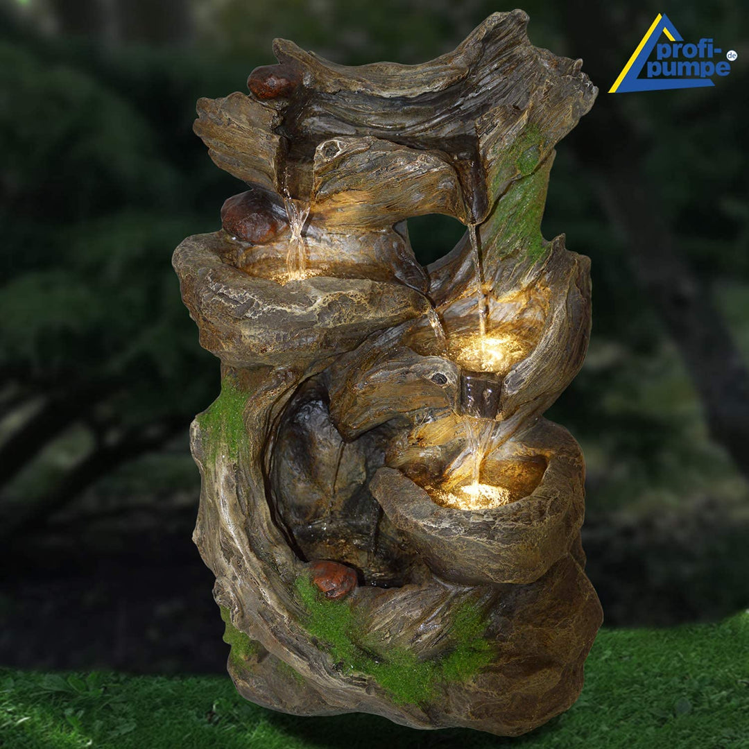 Gartenbrunnen mit LED-Beleuchtung für Innen und Aussen 35x27x59cm - Bild 7