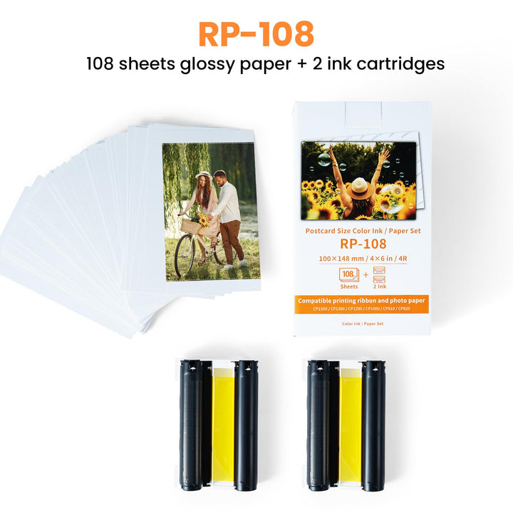 Fotopapier mit Farbband 10x15cm 108 Blatt fuer Canon Selphy - Bild 9