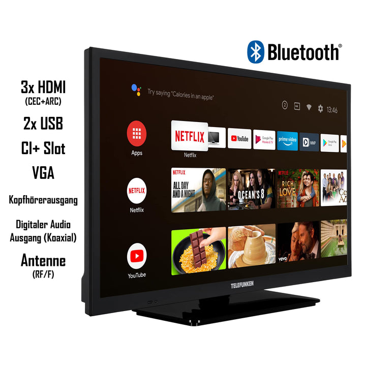 Smart TV 24 Zoll HD Android mit Triple-Tuner 12V Camping - Bild 2