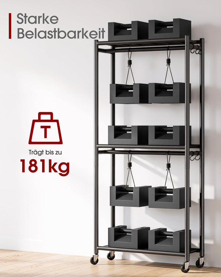 Kleiderständer auf Rollen Metall 84x31x202 cm bis 136 kg - Bild 6