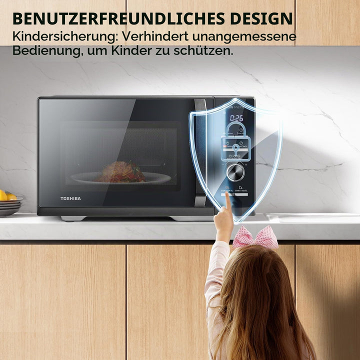Mikrowelle mit Grill 25L Unterbau 3-in-1 Inverter Morandi-Grau - Bild 6