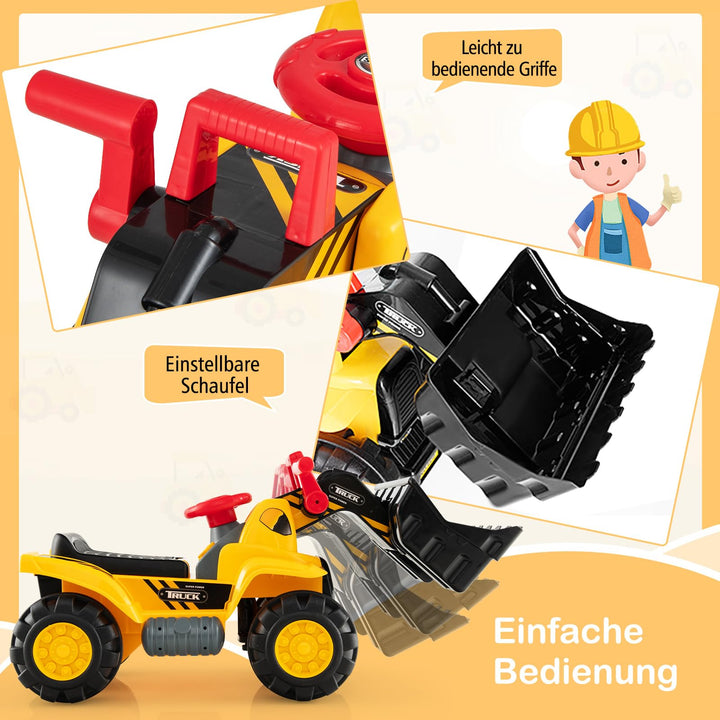 Sitzbagger Kinderspielzeug PP/PE mit 4 Soundtasten ab 3 Jahre - Bild 3
