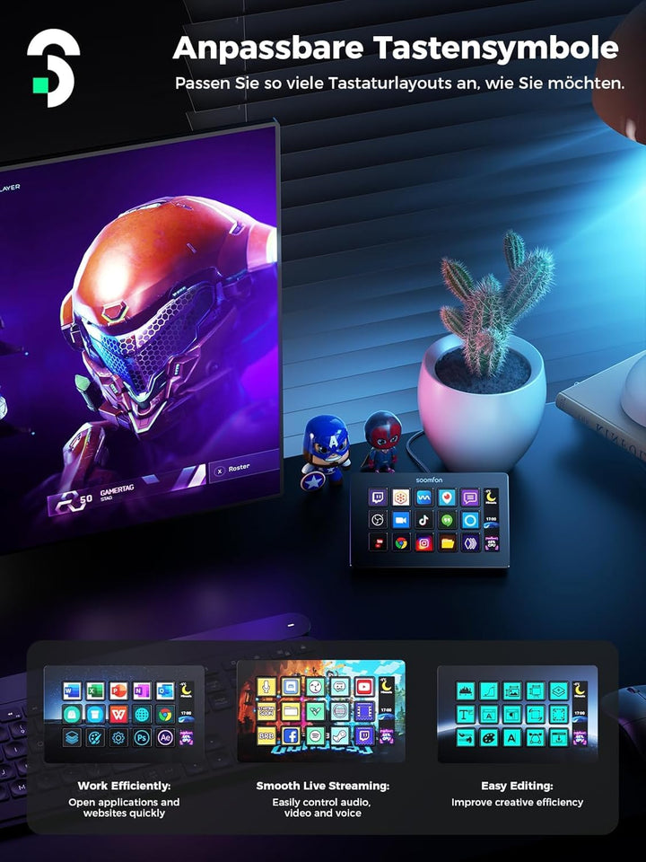 Stream Controller 15 LCD-Makrotasten mit Info-Display für PC &amp; Mac - Bild 7
