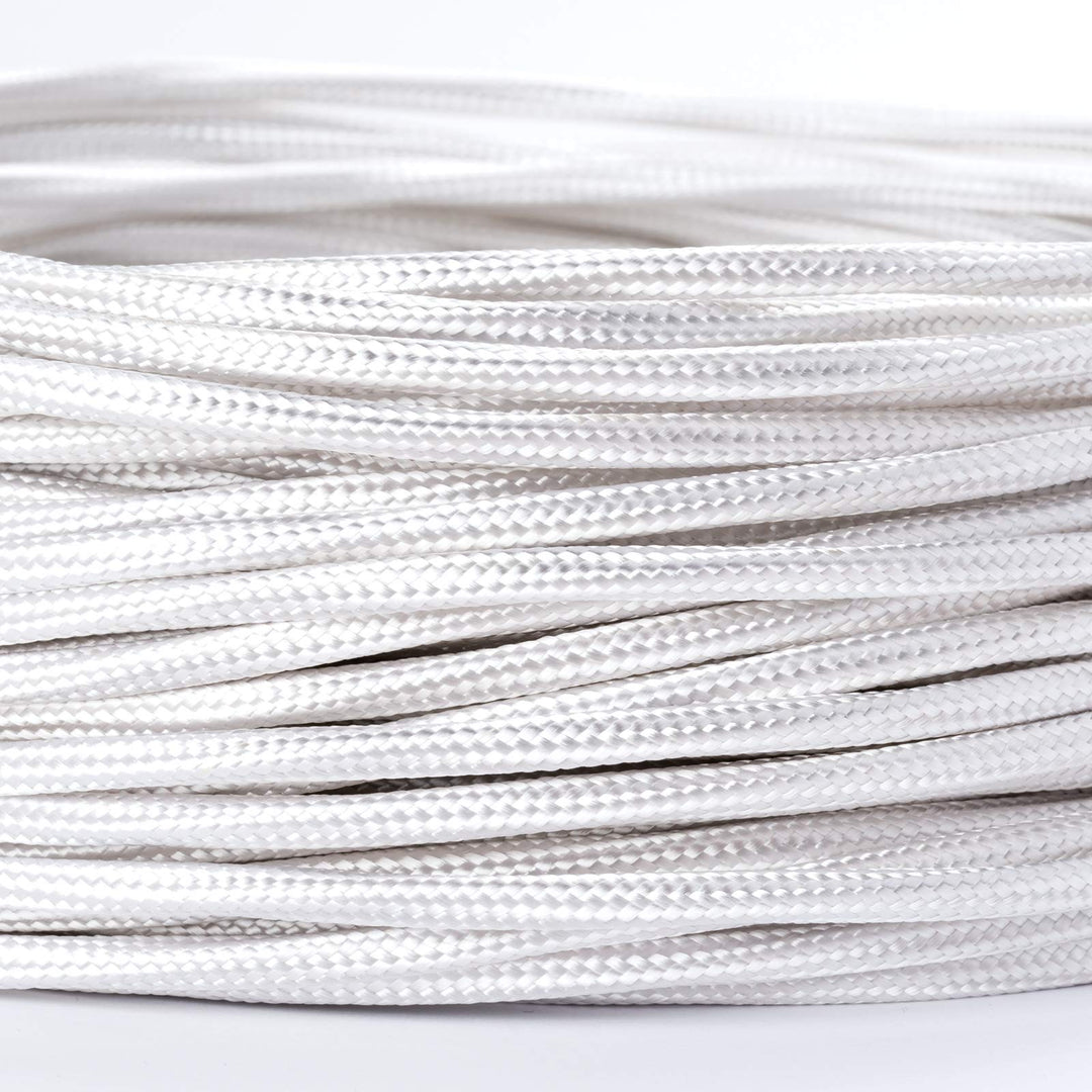 Textilkabel 3-adrig Weiss 50 m für Pendelleuchten, 3x0,75 mm²