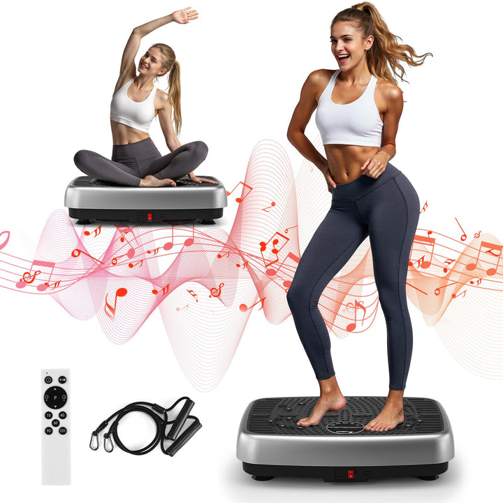 Vibrationsplatte Dual-Motor mit Bluetooth-Lautsprecher 120 Stufen