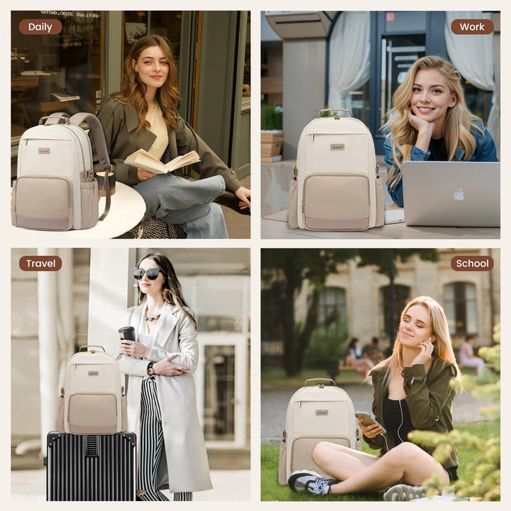 Damenrucksack 15,6 Zoll Laptop wasserabweisend mit Becherhalter - Bild 7