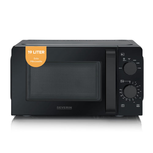 Mikrowelle Solo 700W 19L Drehteller 6 Leistungsstufen schwarz