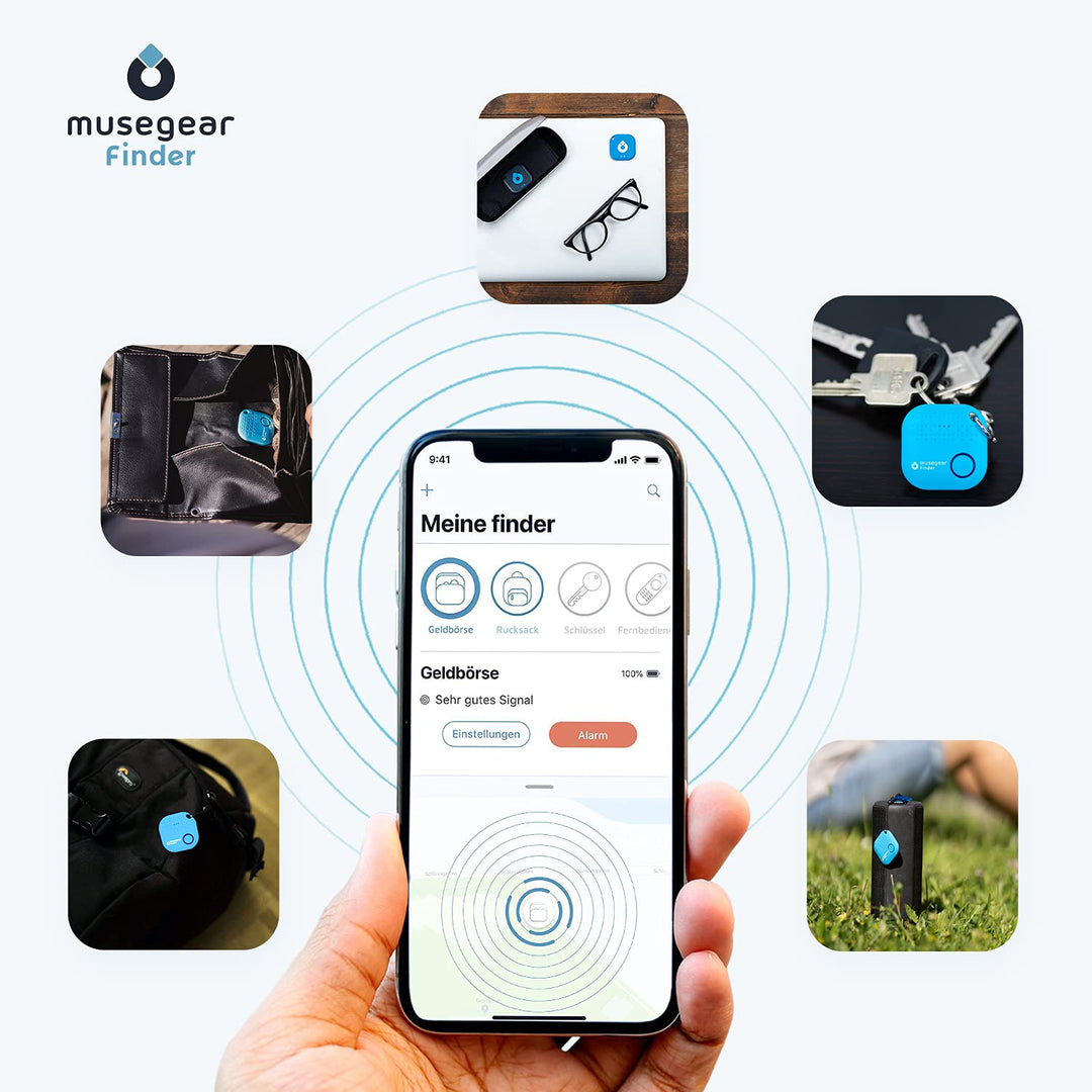 Schlüsselfinder Bluetooth 3er Pack Hellblau iOS &amp; Android - Bild 5