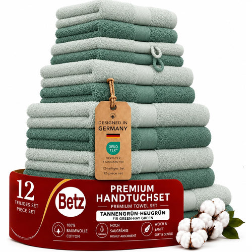 Handtuch-Set 12-teilig 100% Baumwolle Frottee 470 g/m² Oeko-TEX