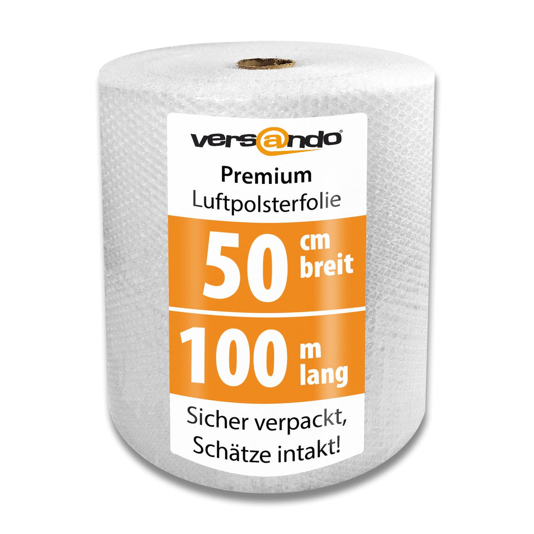 Luftpolsterfolie 2 Rollen à 100m x 50cm transparent PE recyclingfähig - Bild 2