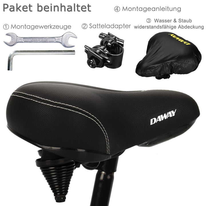 Fahrradsattel Extra Breit mit Memory-Foam für MTB, E-Bike &amp; Heimtrainer - Bild 6
