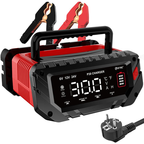 Batterieladegerät KFZ 6V/12V/24V 30A für Lithium und Blei-Säure