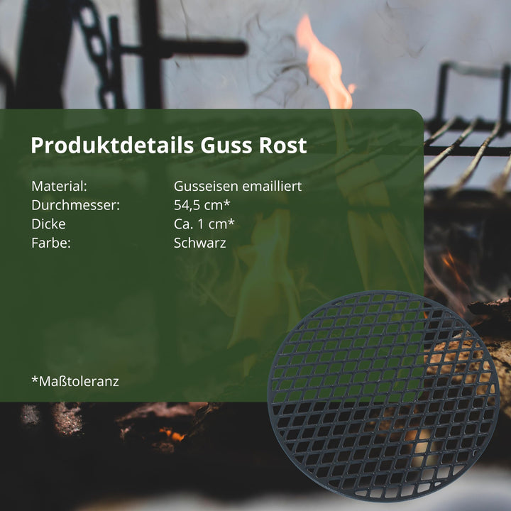 Grillrost Gusseisen emailliert Ø 54,5 cm für Kugelgrill 55–57 cm - Bild 2