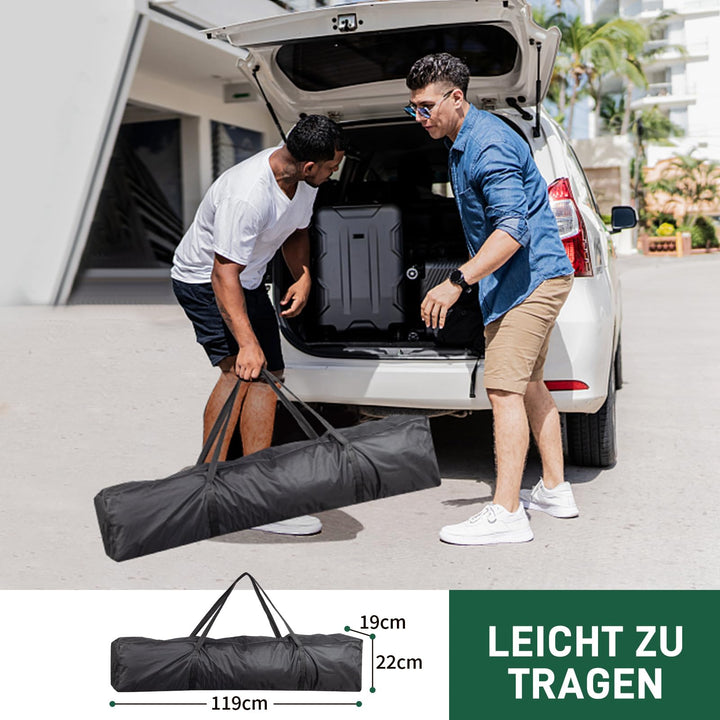 Faltpavillon 3x3m 420D Oxford mit 4 Seitenteilen Grau - Bild 7