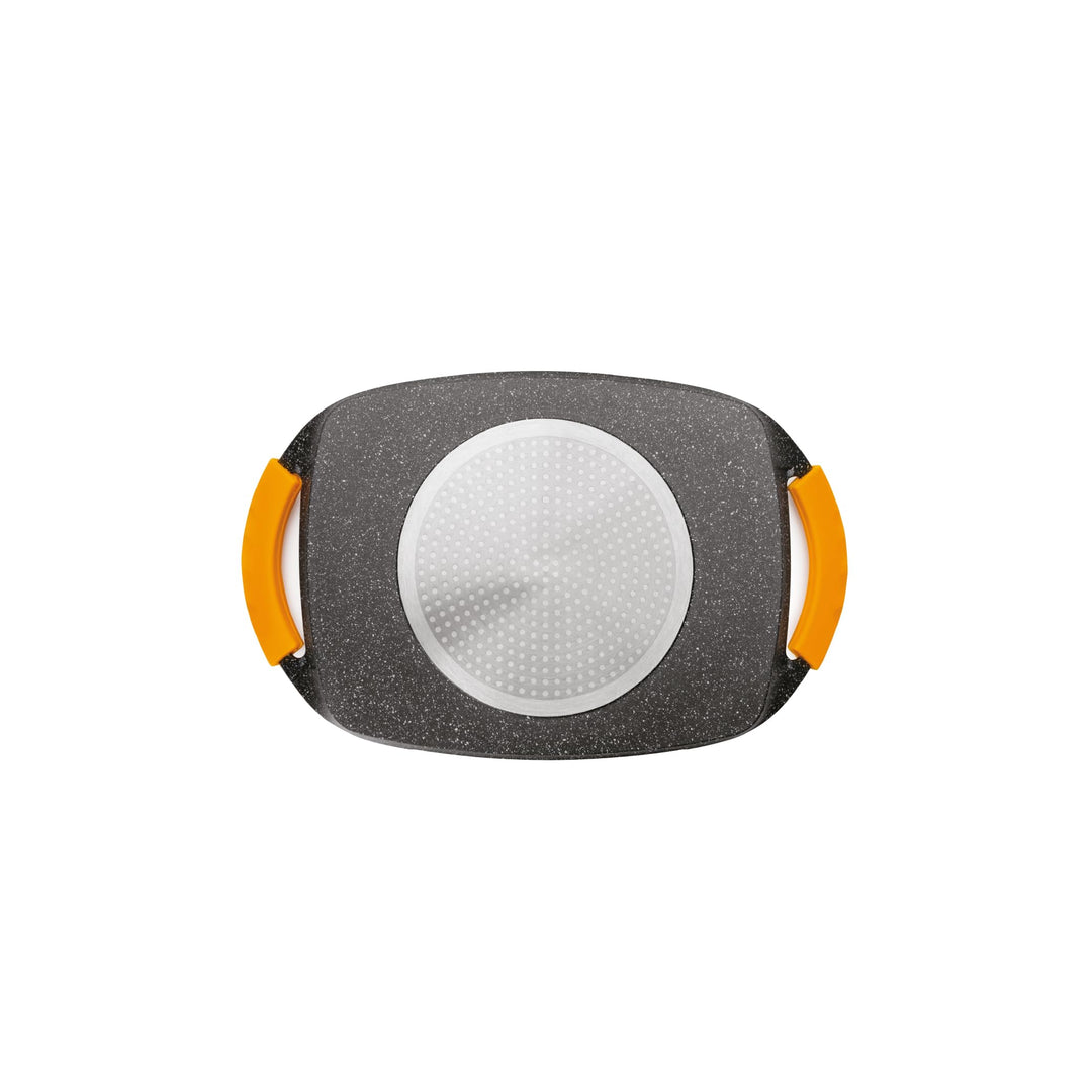 Grillplatte Silikon 28 cm für Grill und Herd, schwarz-orange - Bild 3