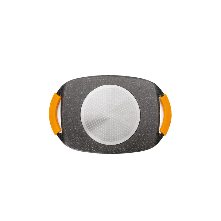 Grillplatte Silikon 28 cm für Grill und Herd, schwarz-orange - Bild 3