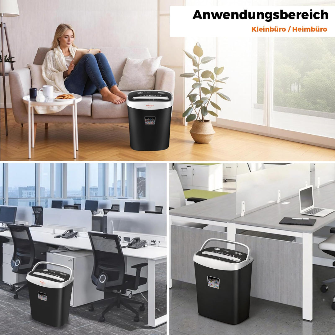 Aktenvernichter Kreuzschnitt 10 Blatt 15L für Home Office - Bild 8