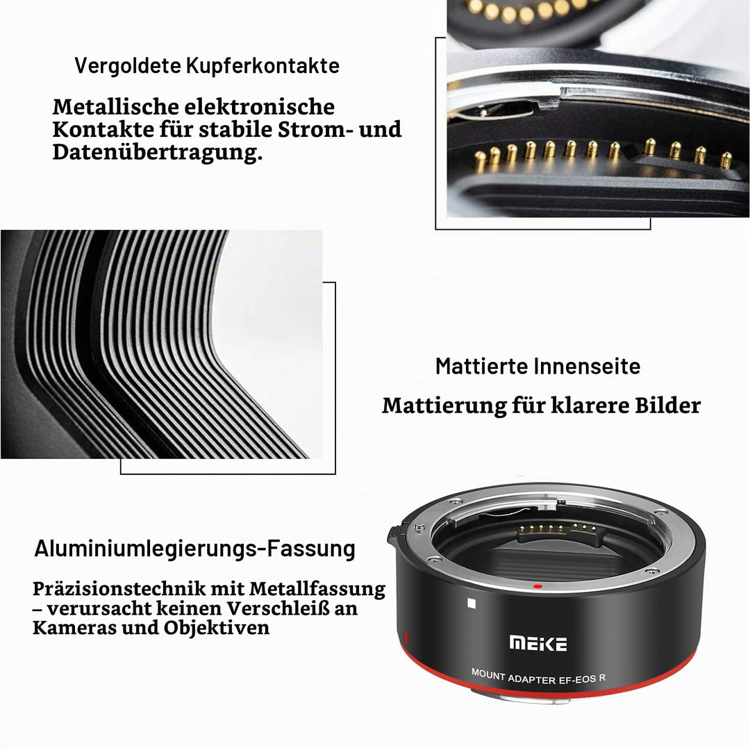 Objektivadapter EF auf EOS R Autofokus Metall für Canon spiegellos - Bild 4