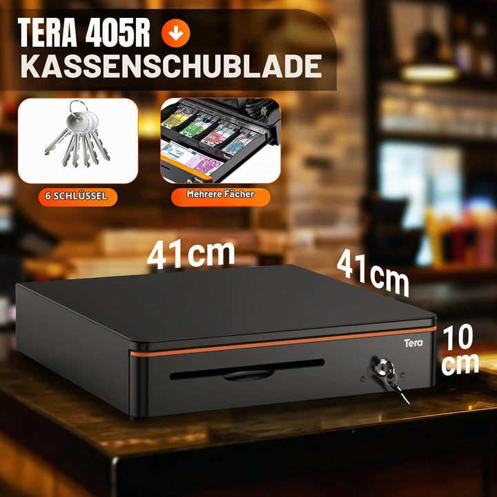 Kassenlade 41x41cm RJ12 mit 5 Scheinfächern und 8 Münzfächern - Bild 2
