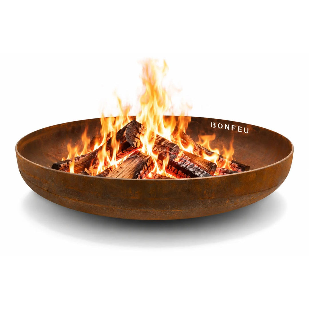 Feuerschale Cortenstahl 100 cm rund für Garten und Terrasse
