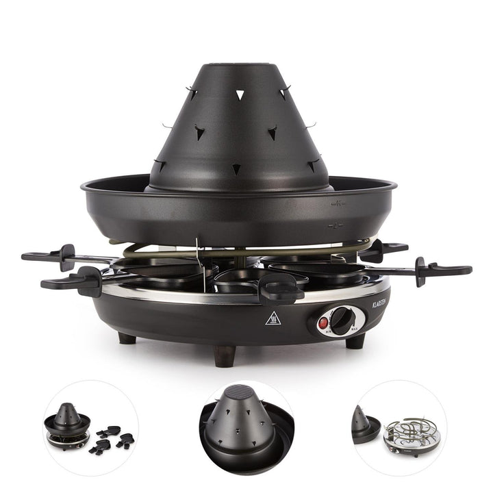 Raclette-Tischgrill 2-in-1 mit Tartarenhut 1500W für 6 Personen - Bild 5