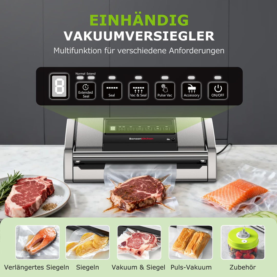 Vakuumiergerät 135W mit Cutter und Rollenhalter für Lebensmittel - Bild 5