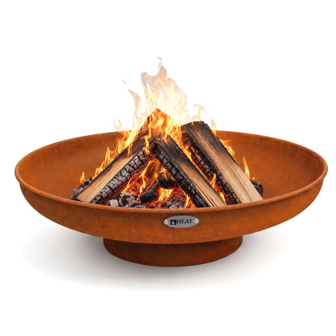 Feuerschale Stahl 60 cm Rostoptik für Garten und Terrasse