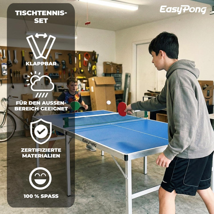 Tischtennisplatte klappbar 182x91 cm MDF Indoor &amp; Outdoor - Bild 3