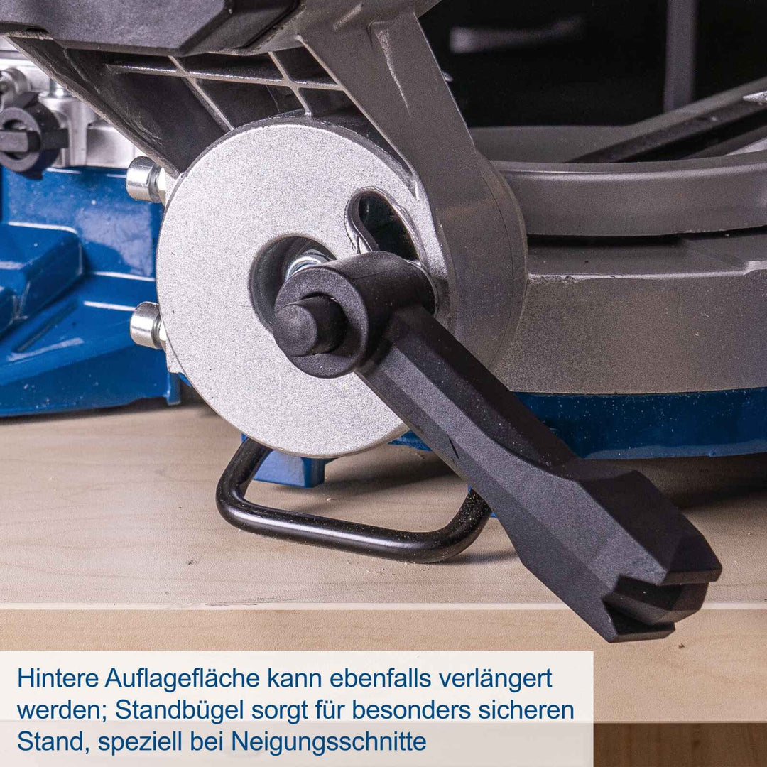 Kapp-Zugsäge 2200W mit Laser, 254mm Blatt, 90mm Schnitthöhe - Bild 8