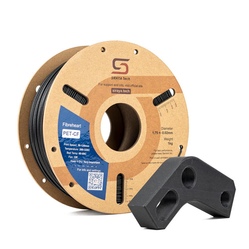 PET-CF Filament carbonfaserverstärkt 1kg Spule Schwarz 1.75mm