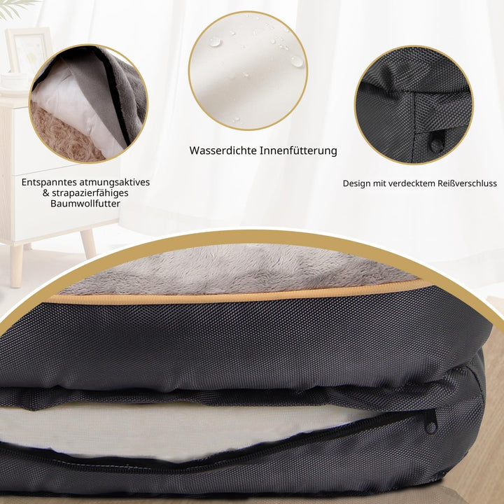 Orthopädisches Hundebett Memory-Schaum mit Rand 80x56cm für kleine bis mittelgrosse Hunde - Bild 5
