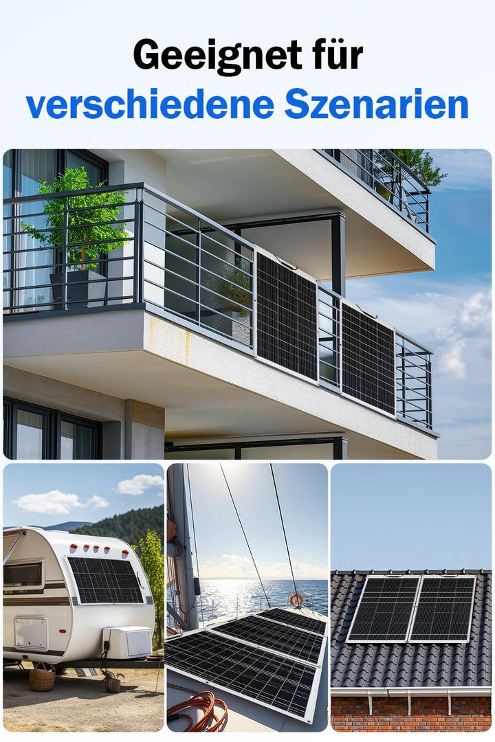 Flexibles Solarpanel 130W Monokristallin für Wohnmobil Boot Auto - Bild 3