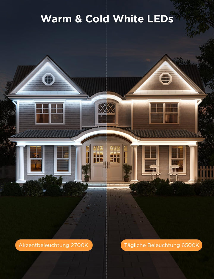 LED Strip Aussen RGBIC 10 m mit App- und Sprachsteuerung IP65 - Bild 5