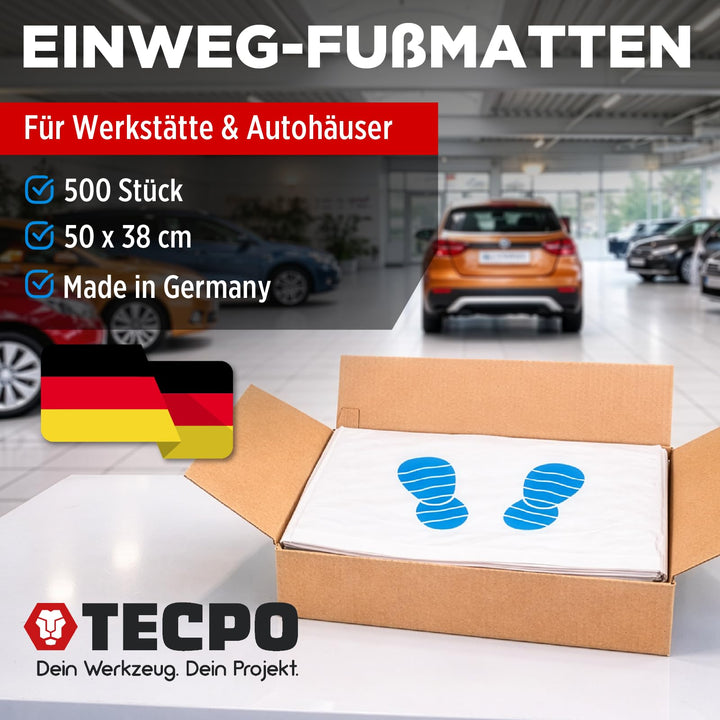 Einweg-Fussmatten Auto 500 Stück 500x380 mm Fußraumschutz - Bild 2