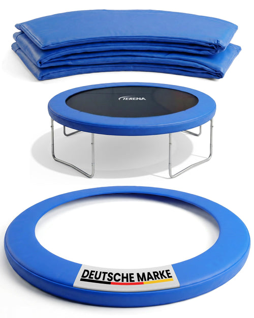 Trampolin Randabdeckung Ø 366 cm blau PVC extra gepolstert