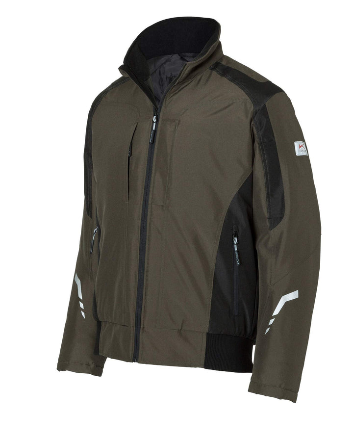 Wetterblouson Arbeitsjacke Polyester wattiert sandbraun/schwarz - Bild 2