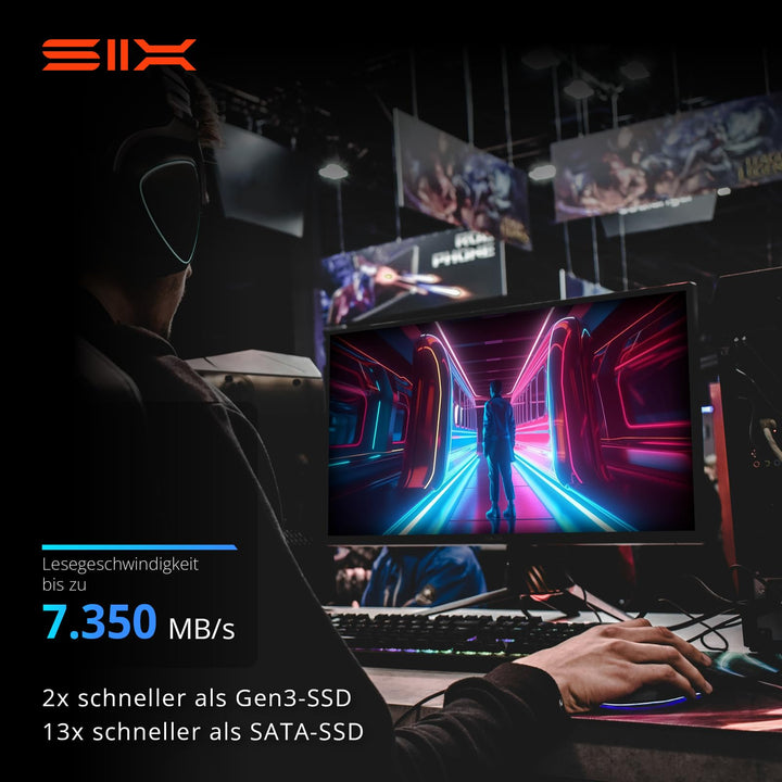 NVMe M.2 SSD PCIe 4.0 1TB 2280 mit Heatsink für PS5 PC Laptop - Bild 5
