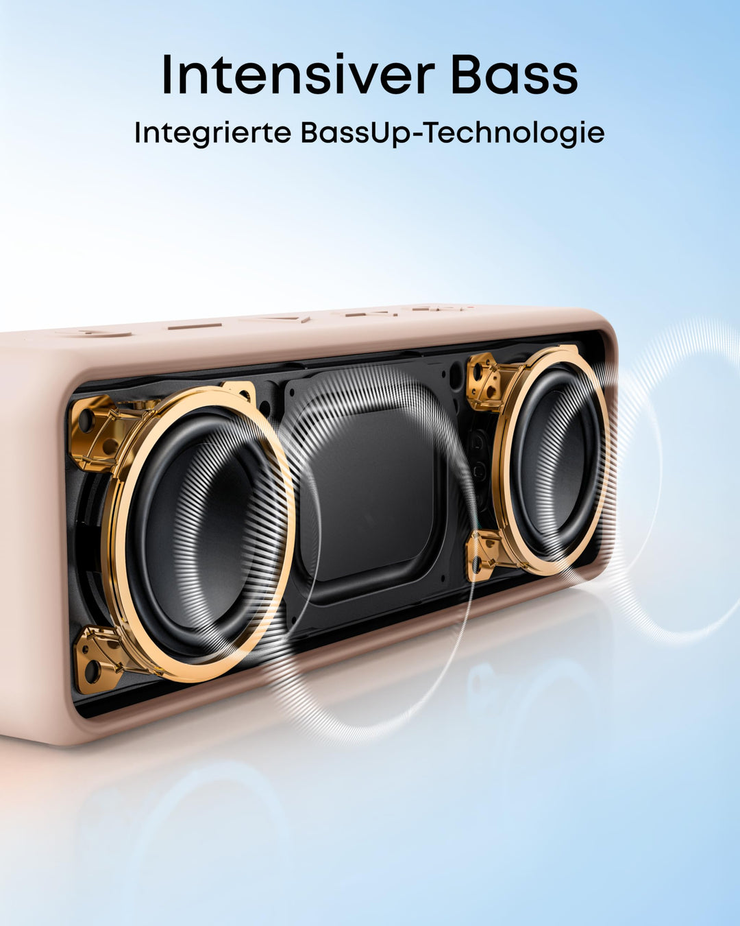 Bluetooth Lautsprecher wasserdicht IPX7 20h Akku Pink/Brown - Bild 7