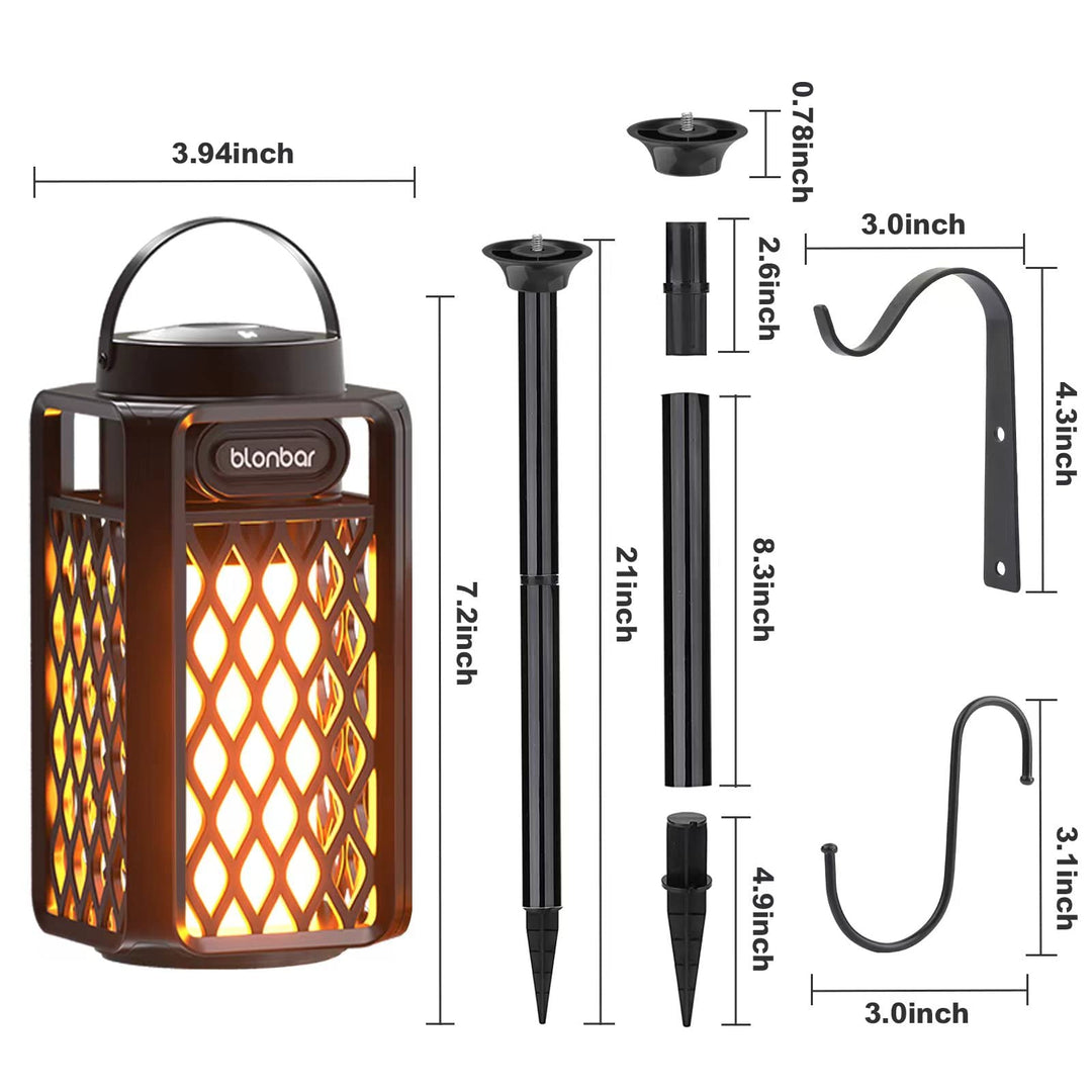 Bluetooth Lautsprecher mit Flammenlicht IP65 Outdoor Taschenlampe - Bild 8