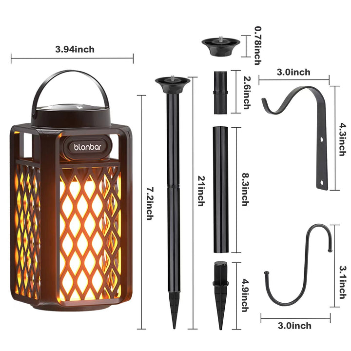 Bluetooth Lautsprecher mit Flammenlicht IP65 Outdoor Taschenlampe - Bild 8