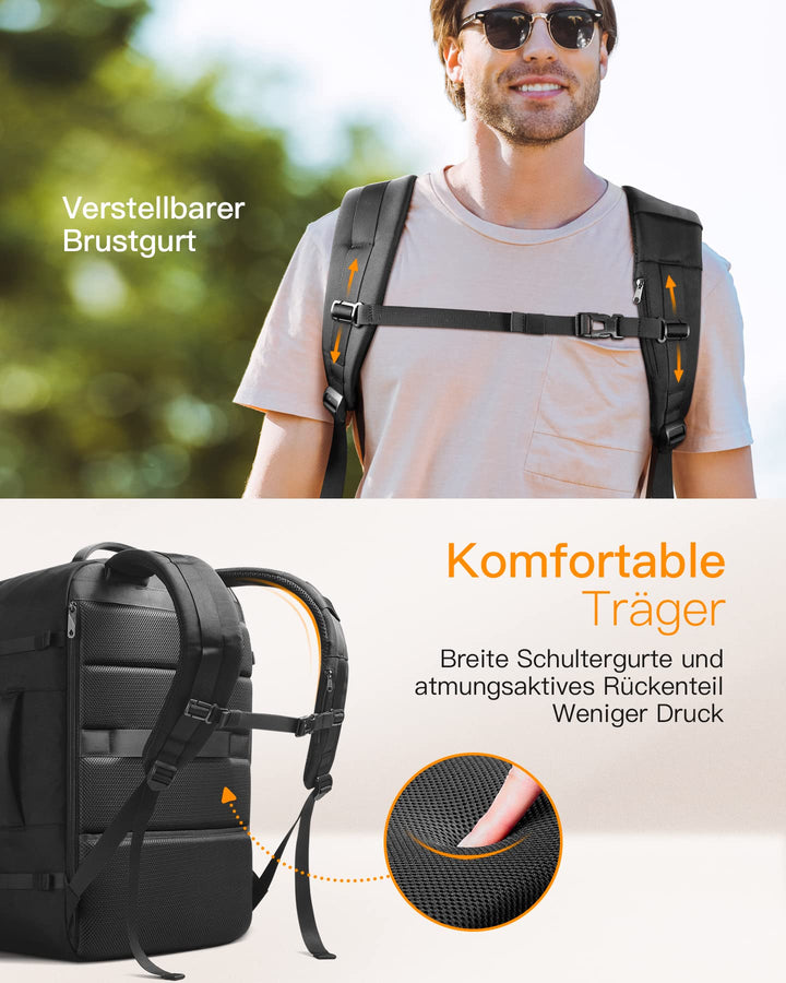 Handgepäck Rucksack 42L Kabinengrösse 55x35x22cm Laptop 15,6" - Bild 8