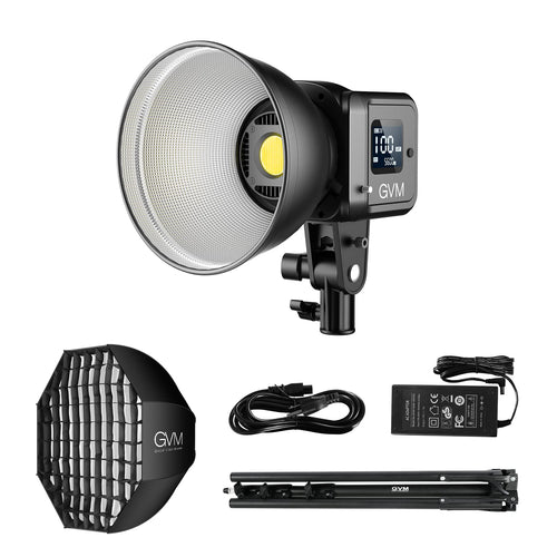 COB Videoleuchte 80W Bi-Color 2700K-7500K mit Softbox und Stativ