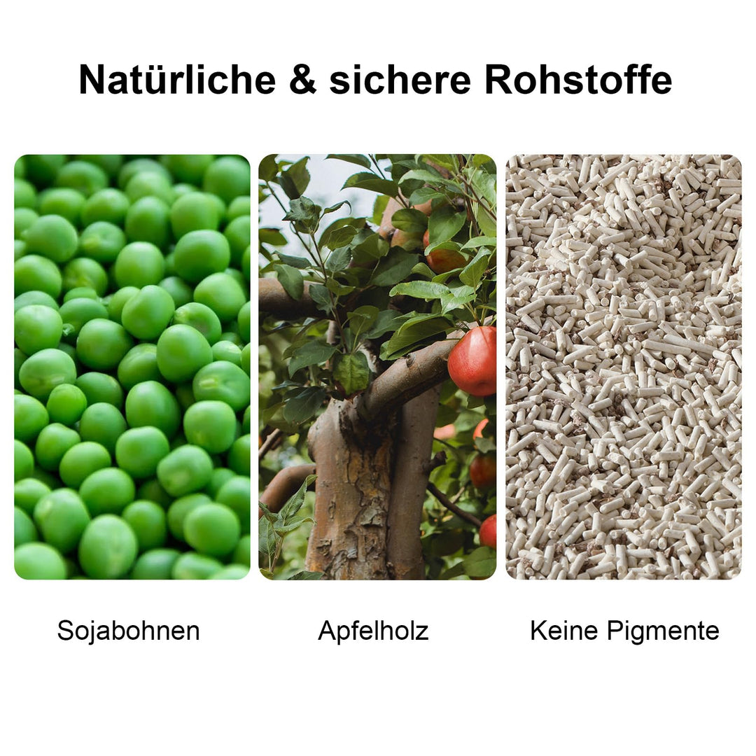 Tofu Katzenstreu Apfelholz-Mix staubfrei 10,8 kg 4er Pack - Bild 2