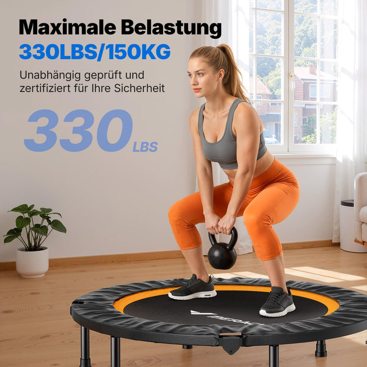 Fitness Trampolin faltbar 102/122 cm bis 150 kg leise - Bild 3