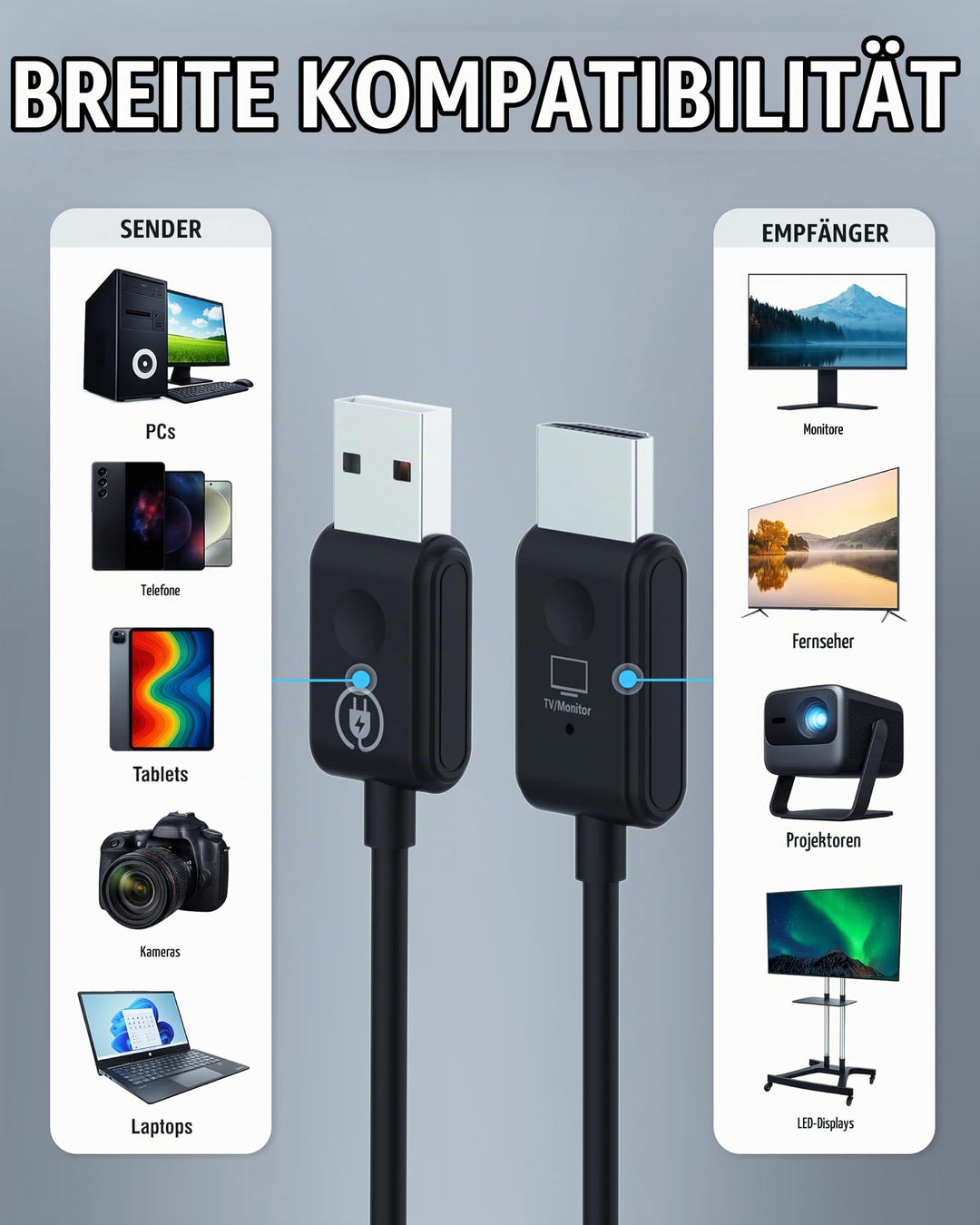 Wireless HDMI Set Transmitter &amp; Receiver 1080p@60Hz kabellos - Bild 6