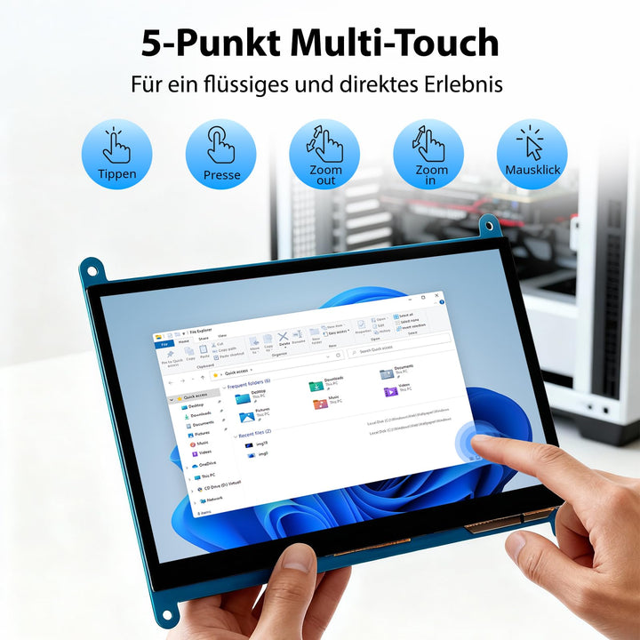 Touchscreen Monitor 7 Zoll IPS kapazitiv fuer Raspberry Pi &amp; PC - Bild 2
