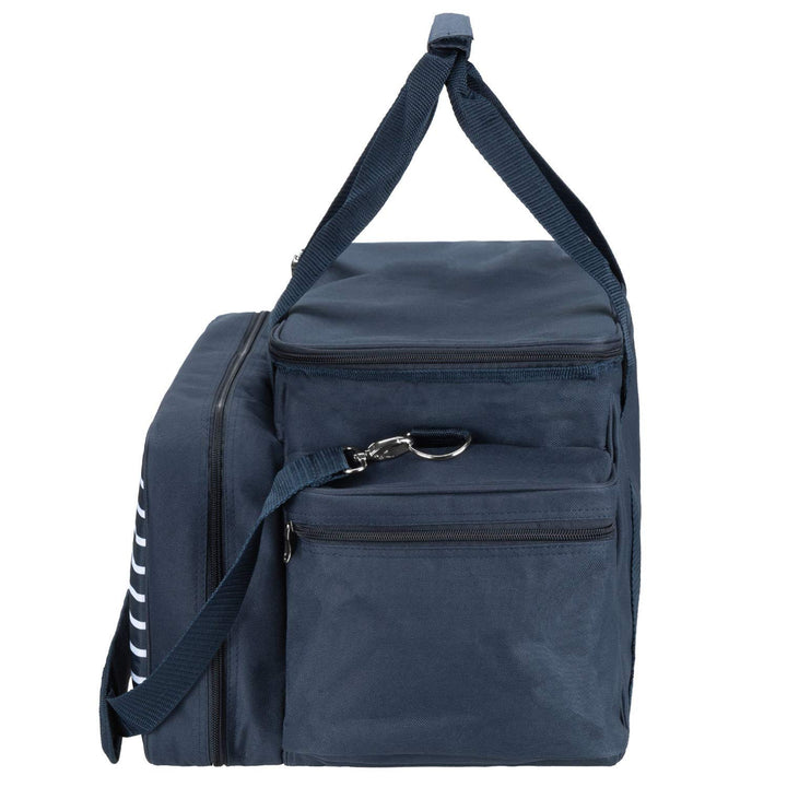 Picknickkorb Tasche XXL 57-teilig für 6 Personen Blau-Weiss - Bild 6