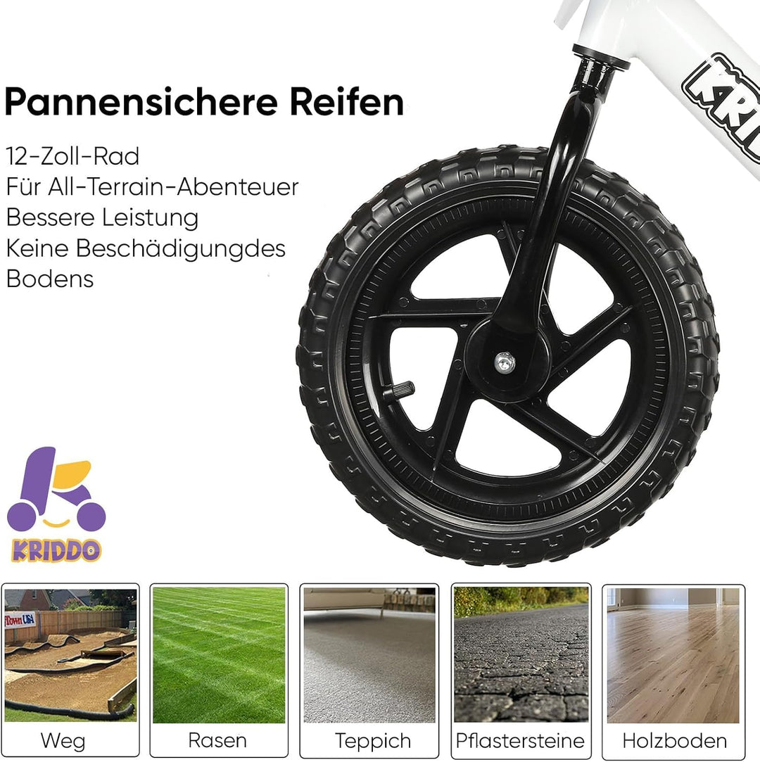 Laufrad Kinder 2-5 Jahre Stahl mit verstellbarem Sitz und Lenker - Bild 6